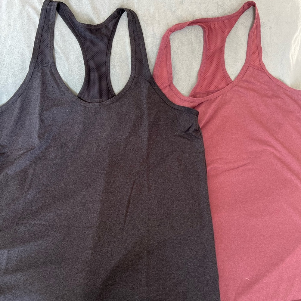 Workout racer back tank tops